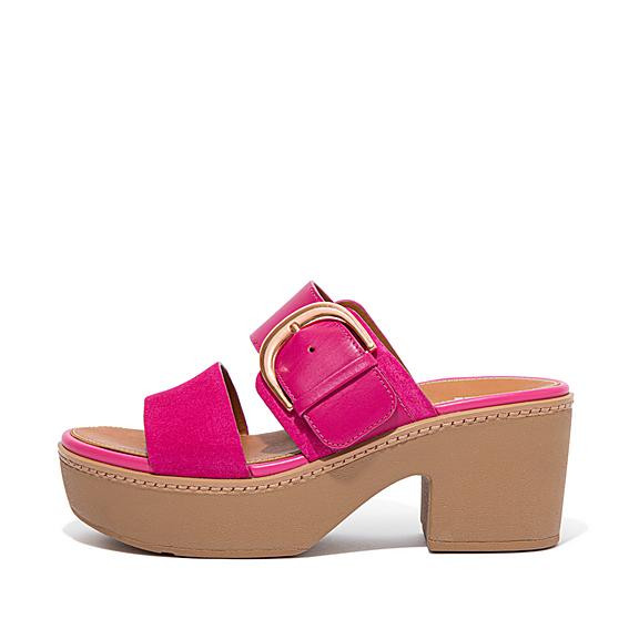 Suede-Mix Slide Platforms | FitFlop (UK)