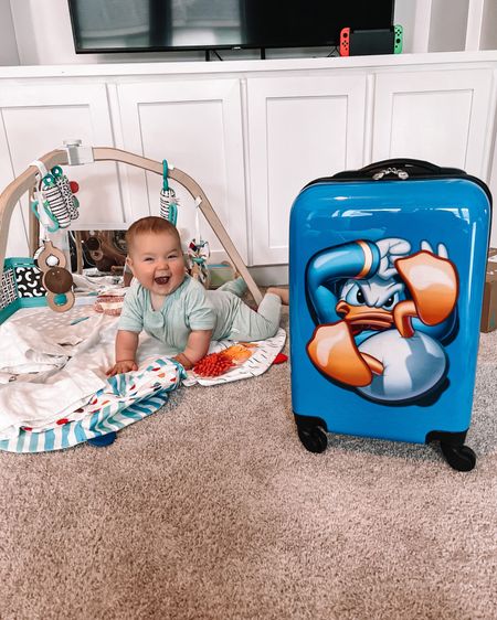 The new version of Bruce’s disney suitcase is linked! He has the small version (standard carry on size) it also comes in a large version of you’re checking a bag 

Baby, travel, luggage, kids suitcase, boy stuff, baby boy, Disneyland

#LTKtravel #LTKbaby #LTKfamily
