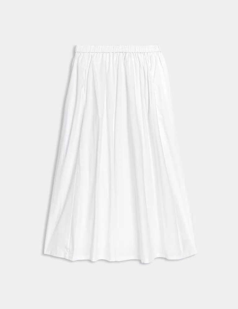 Pure Cotton Midi Skirt | Marks & Spencer (UK)