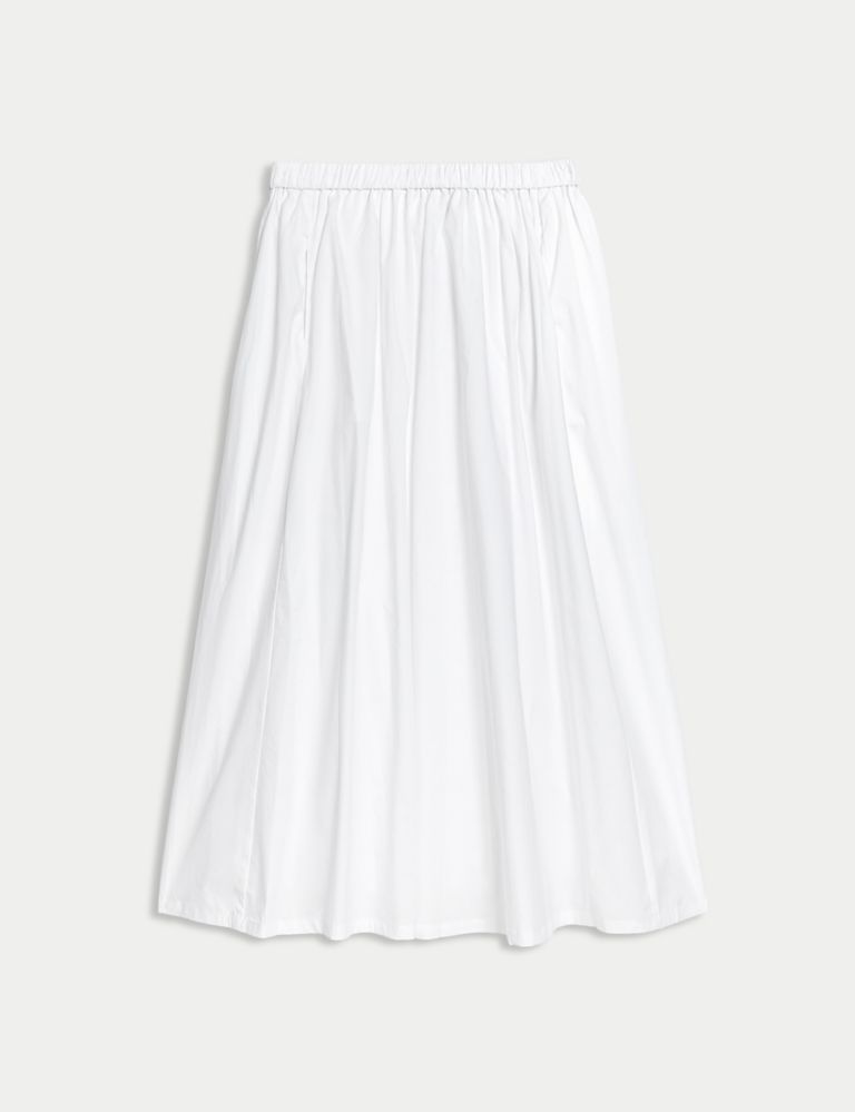 Pure Cotton Midi Skirt | Marks & Spencer (UK)
