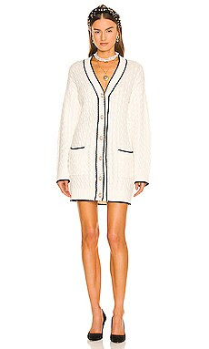 ASSIGNMENT Julienne Cable Knit Dress in Ivory & Black from Revolve.com | Revolve Clothing (Global)