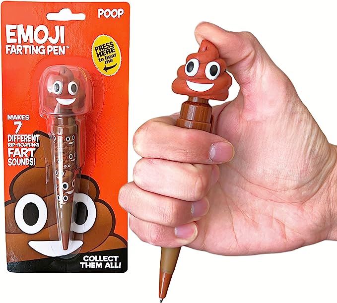 Farting Poop Emoji Pen - 7 Funny Sounds, Poop Emoji Gifts, Poop Emoji Party Supplies, Funny Pens ... | Amazon (US)