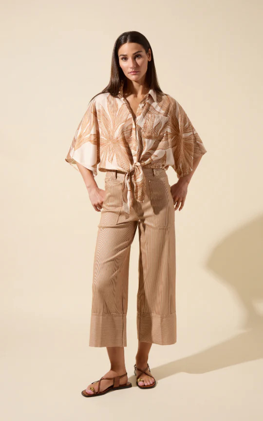 Nilza Tie Dolman Sleeve Shirt | Lysse NY