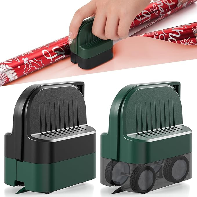 LIZAAL 2-Pack Wrapping Paper Cutter with Wheels | Straight Line Gift Wrap Cutter for Birthday and... | Amazon (US)