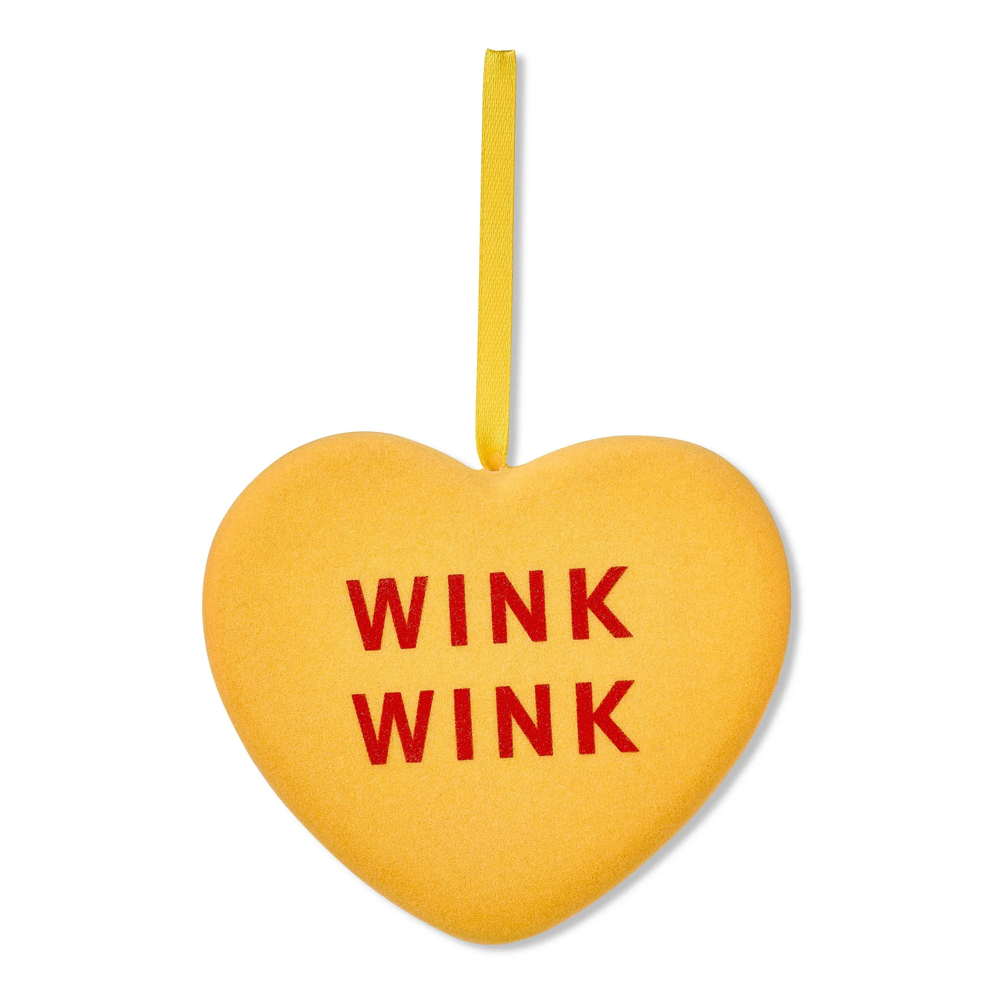 Medium Heart Ornament Hanging Decoration, Wink Wink, Yellow, 5", Valentine's Day by Way To Celebr... | Walmart (US)
