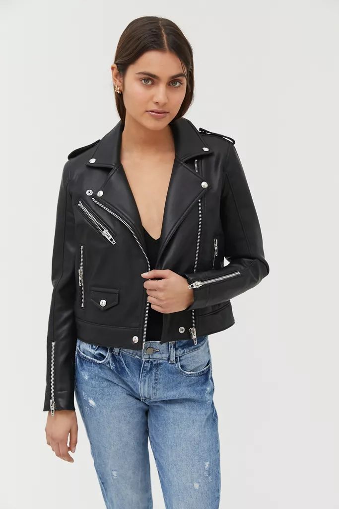 BLANKNYC In Plain Sight Faux Leather Moto Jacket | Urban Outfitters (US and RoW)