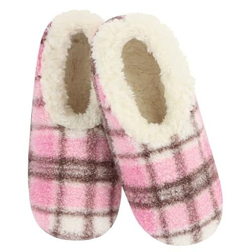 Snoozies Womens Pretty Pink Plaid Size Medium | Amazon (US)