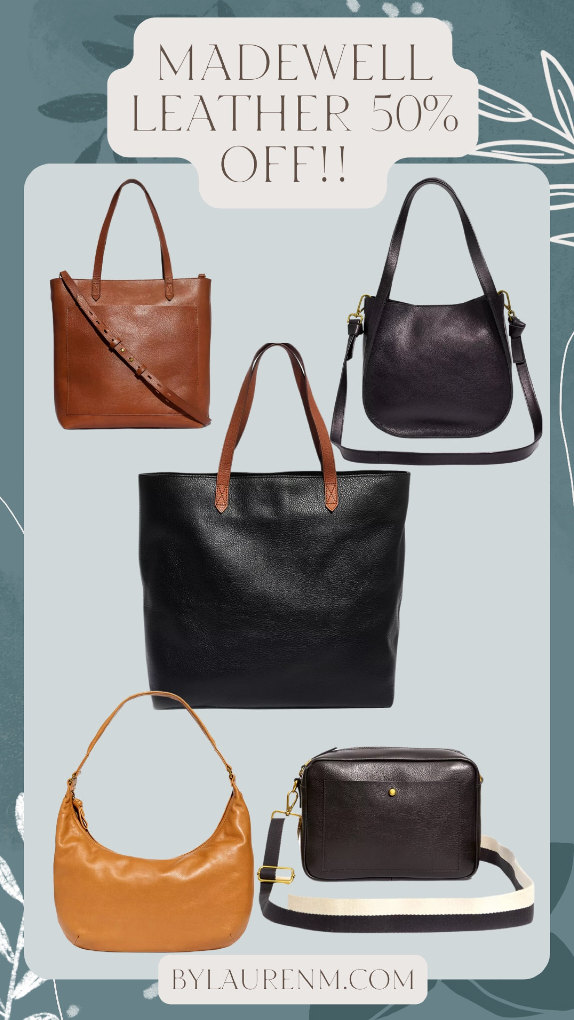 Leather bags 50% off from Madewell! @madewell cyber Monday sale! Bags can be monogrammed! 

#LTKsalealert #LTKCyberweek #LTKitbag