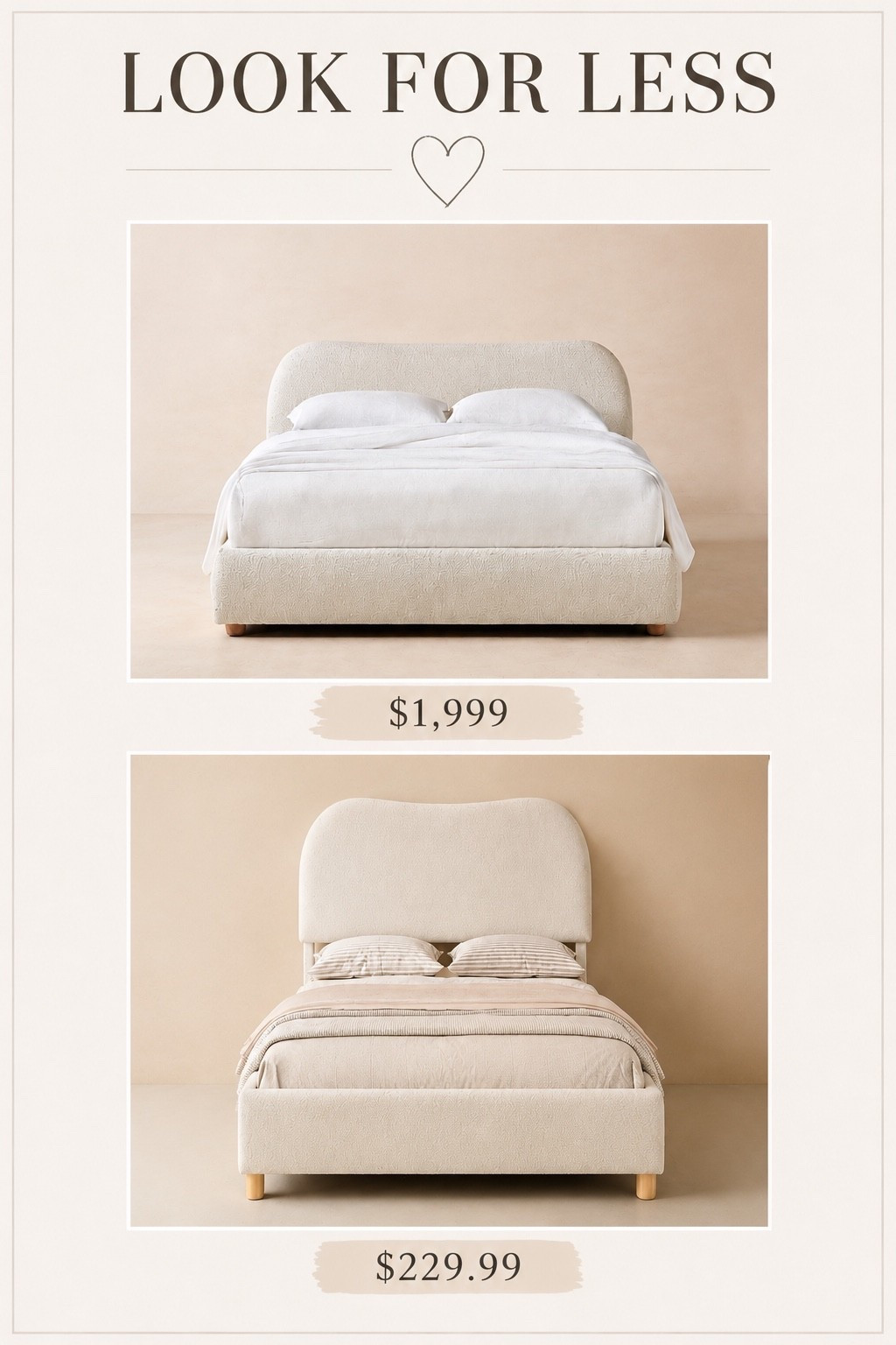 Designer Bouclé Bed Look for Less

Found the most affordable version of this viral curved bouclé bed and honestly…the difference in price is wild. Same soft rounded shape, cozy texture, and high-end designer look for a fraction of the cost. Perfect for a cozy neutral bedroom or guest room makeover. Linking both the splurge and save versions here so you can compare

#LTKSaleAlert #LTKHome