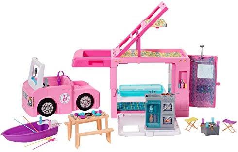 ​Barbie 3-in-1 DreamCamper Vehicle, approx. 3-ft, Transforming Camper with Pool, Truck, Boat an... | Amazon (US)
