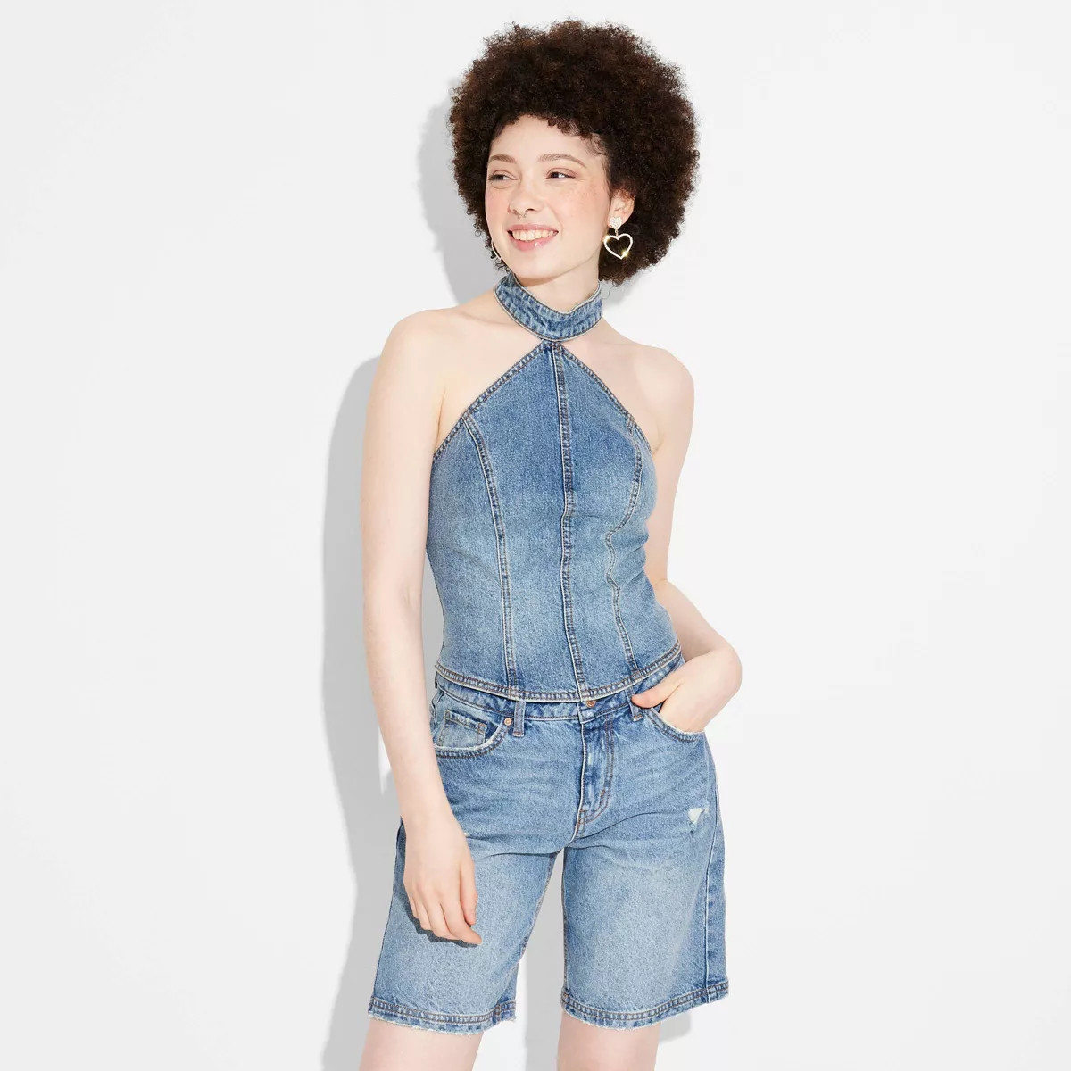 Women's Rosette Denim Tank Top - Wild Fable™ | Target