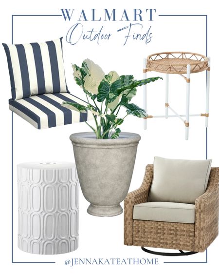 Get your patio ready for the hot season with these Walmart, outdoor finds, including wicker patio seating, cushions, wicker side tables, ceramic tables, planters, and rare living plants. Coastal style home decor outdoor patio.

#LTKSeasonal #LTKfamily #LTKhome