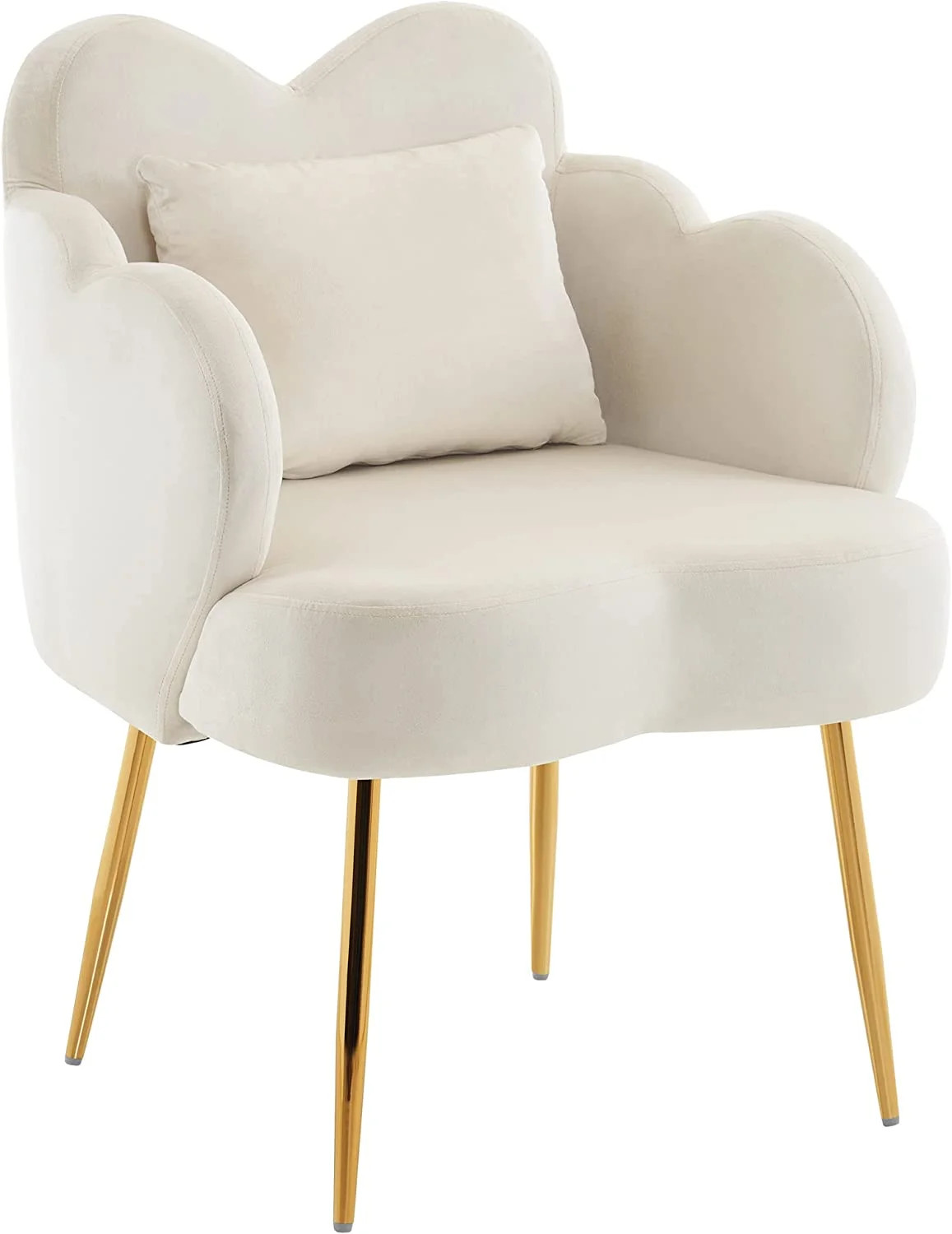 BarberPub Accent Chair for Living Room Beige Nail Chair for Pedicure Makeup Beauty 3522 | Walmart (US)