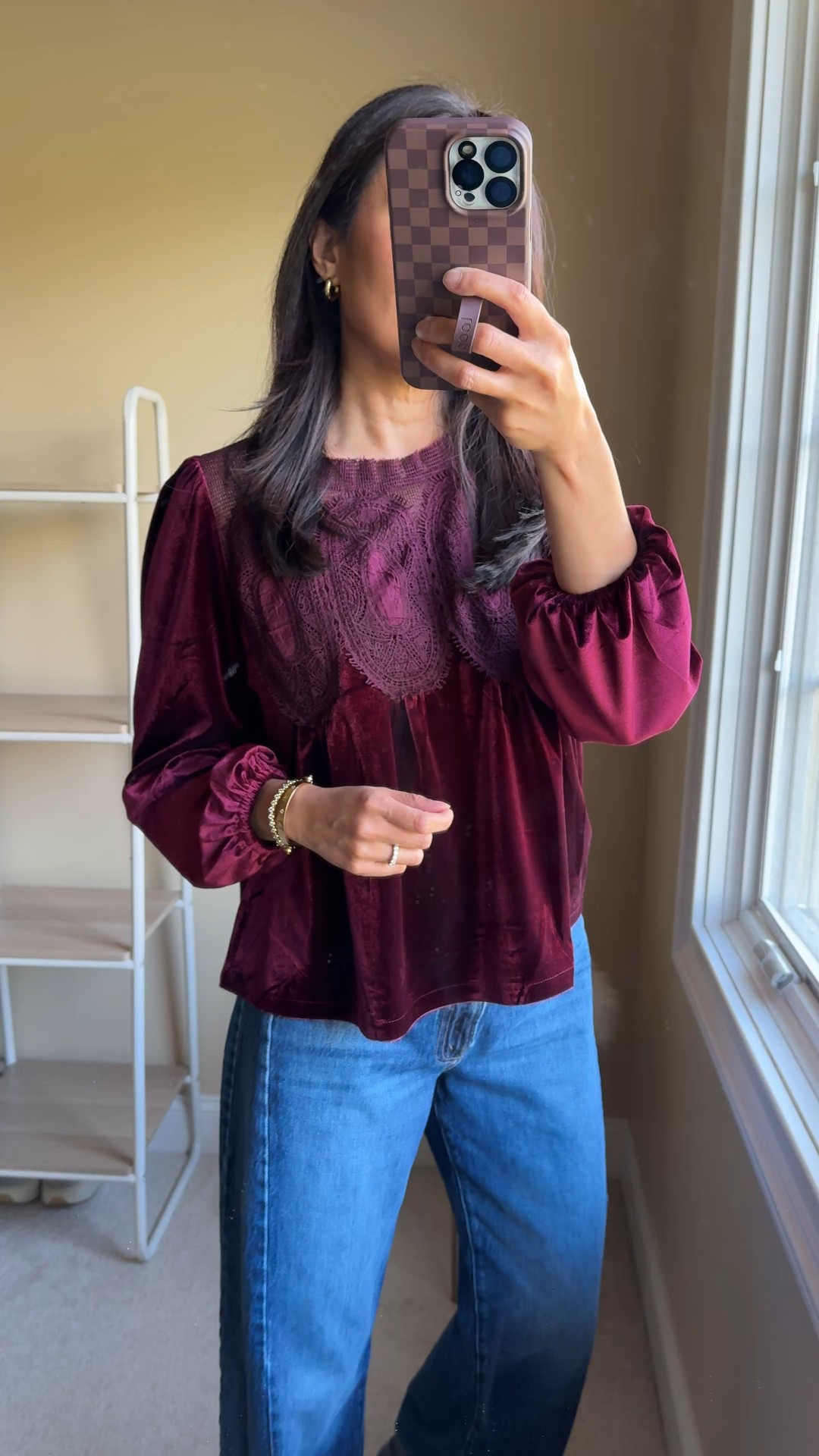 Holiday outfit.  Comfy dressy tops for holiday gatherings. 
-Both around $45, but look more expensive. 
Detailing is very nice. 
They look good and are easy to wear. Multiple colors available  
True to size. 
-Dark wash denim jeans are easy to dress up. This barrel style has been a favorite. I sized up. 
-Kitten heel booties vs regular heels for warmth. Linking multiple options. 


#LTKFindsUnder50 #LTKOver40 #LTKHoliday