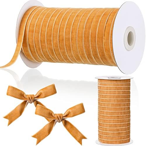 Chuangdi Christmas Vintage Velvet Ribbon Single Face Spool Satin Velvet Ribbon for Christmas Wrea... | Amazon (US)
