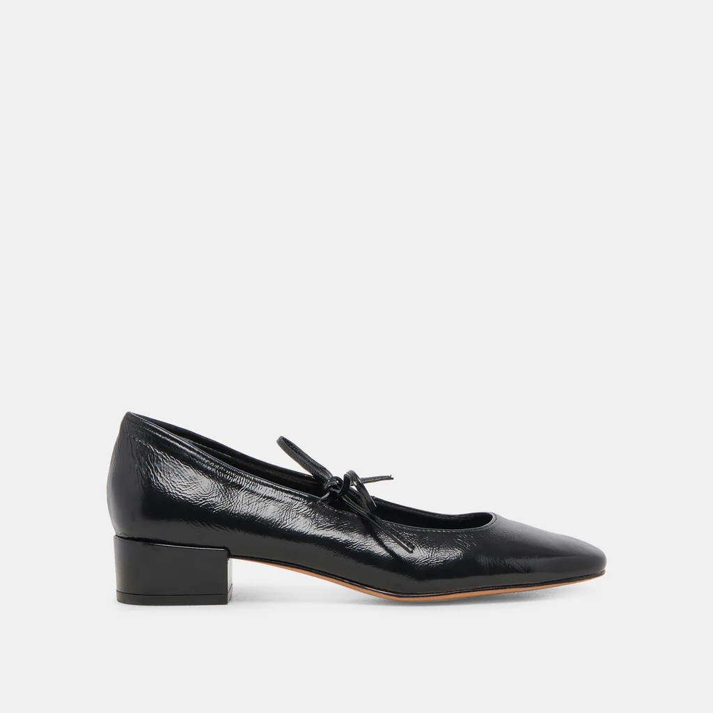 ARDIEN HEELS MIDNIGHT CRINKLE PATENT | DolceVita.com