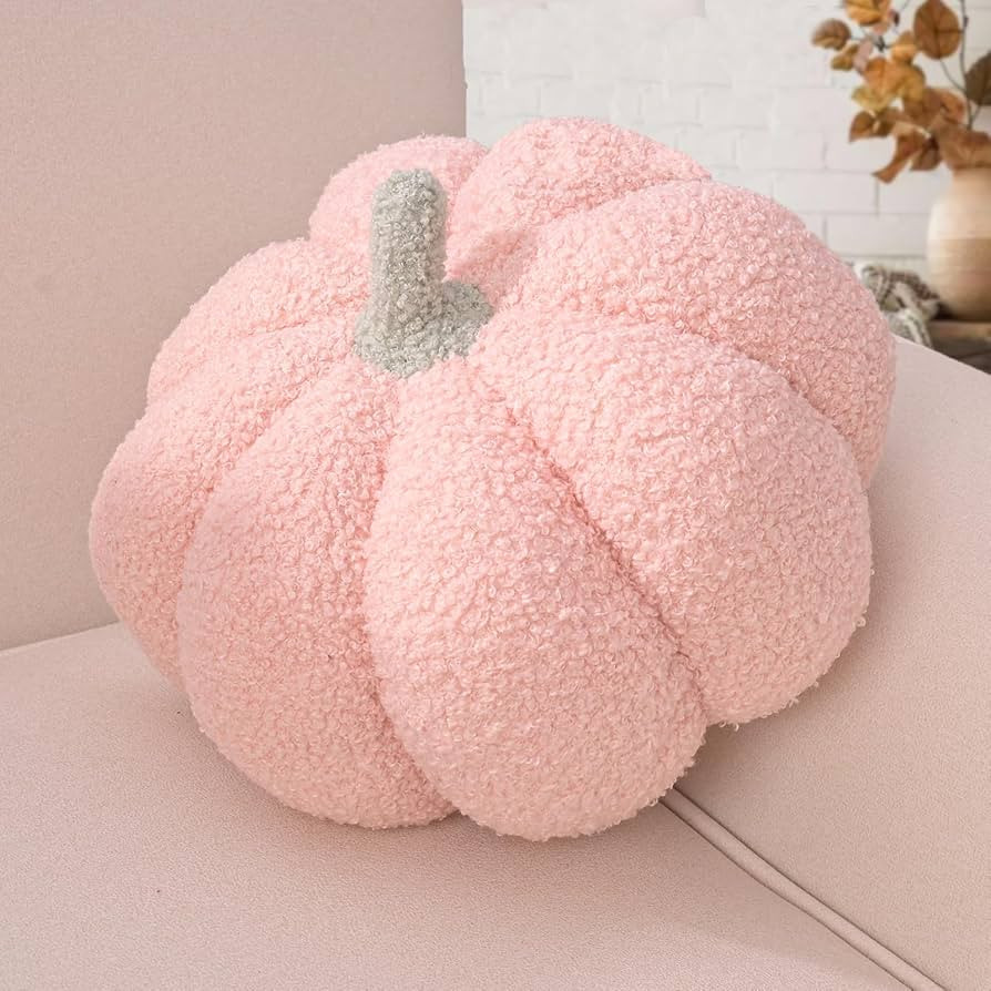 Halloween K\u00fcrbis Kissen, Rosa K\u00fcrbisform Dekokissen, Herbst Zierkissen Aesthetic Sofaki... | Amazon (DE)