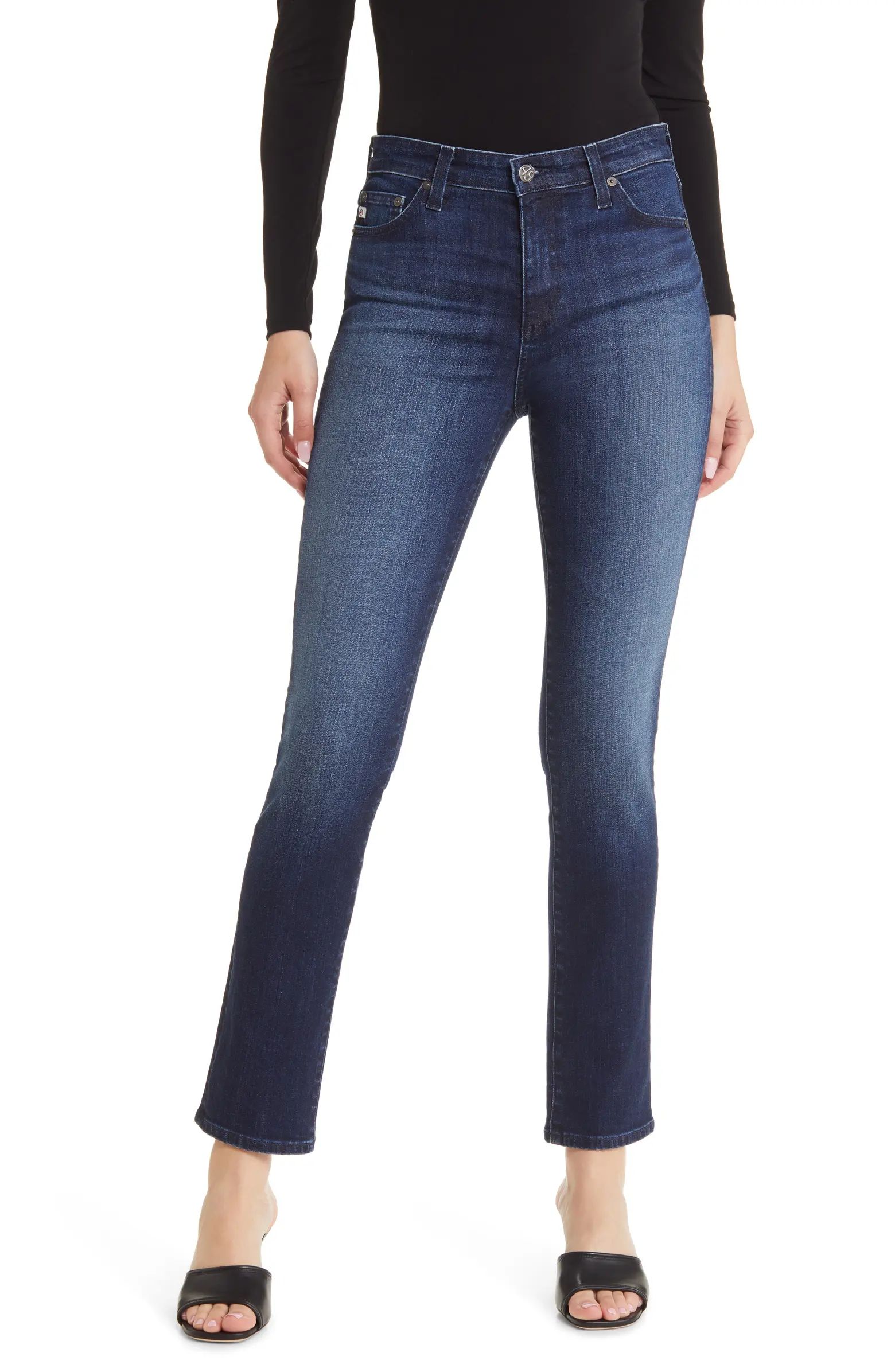 Mari High Waist Ankle Slim Straight Leg Jeans | Nordstrom