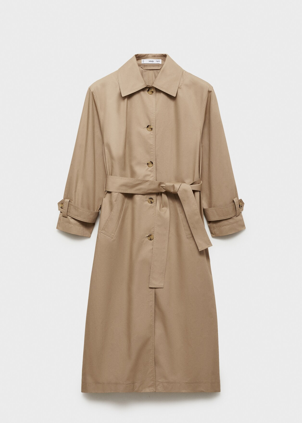 Cotton trench coat with shirt collar - Women | MANGO USA | Mango (US/MX/AU)