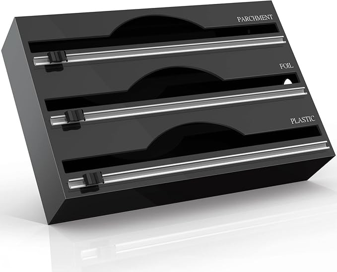 Foil and Plastic Wrap Organizer, 3 in 1 Wrap Dispenser with Cutter, Drawer Organizer for Foil and... | Amazon (US)