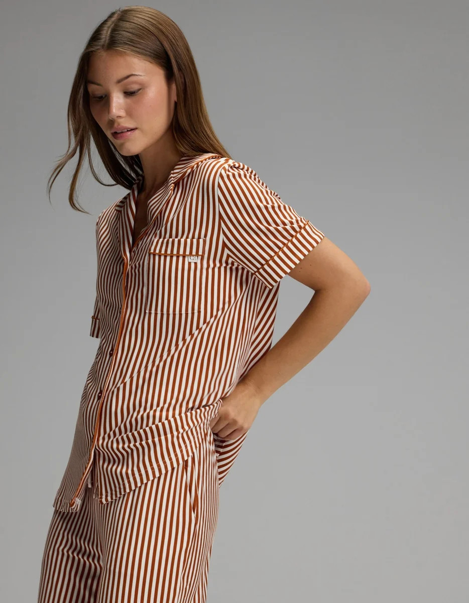 Women's Bamboo Stretch-Knit Short Sleeve Pajama Top | Cozy Earth