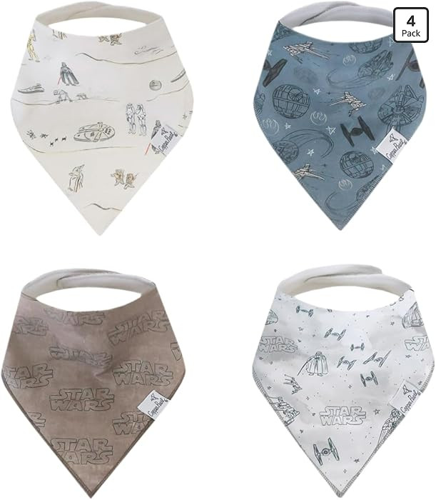 Baby Bandana Drool Bibs for Drooling and Teething 4 Pack Gift Set "Tatooine™" by Copper Pearl | Amazon (US)