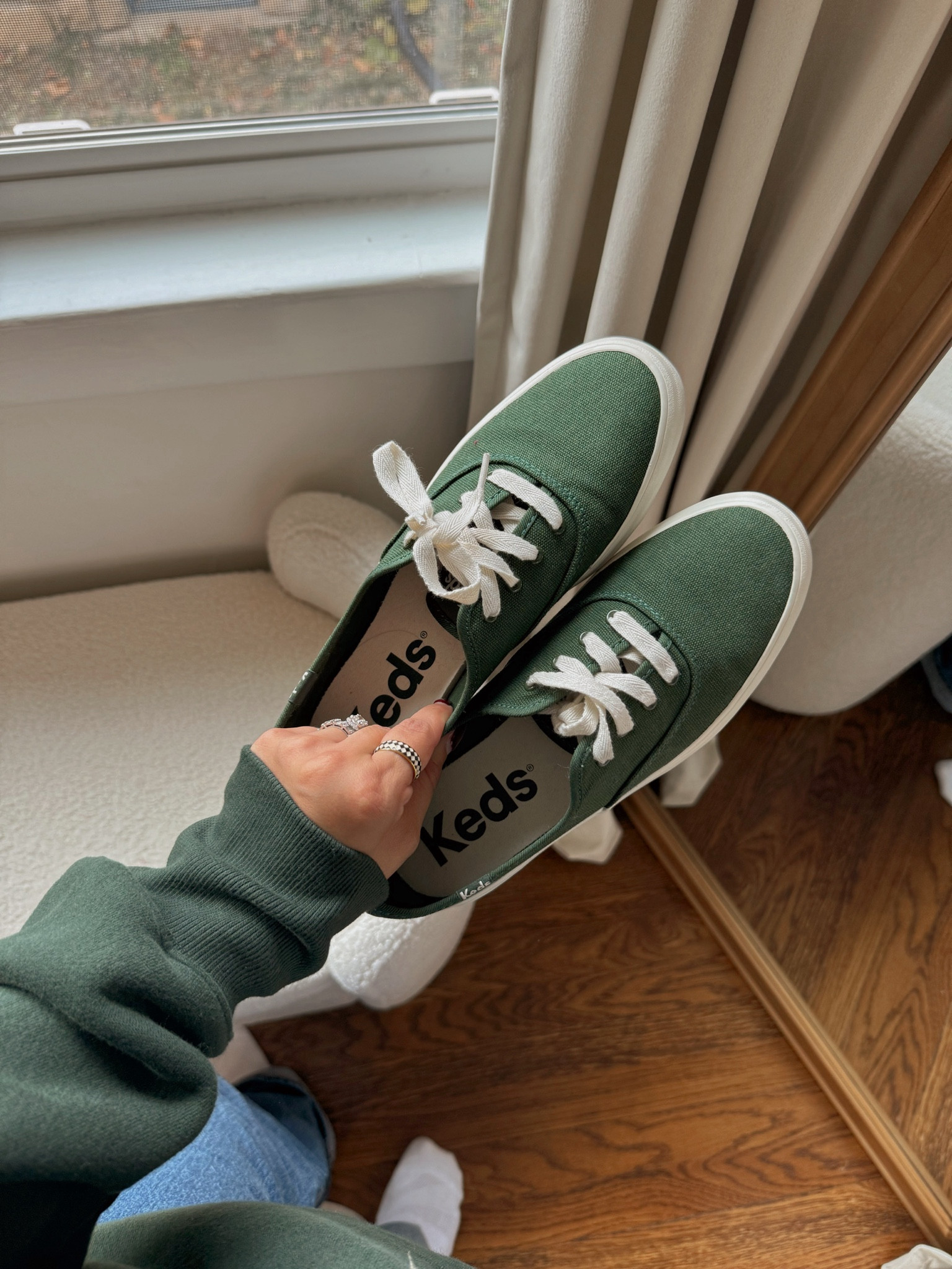 been on a biggg green kick lately & I had to try this trend for myself! used my fave Keds canvas style, also perfect for the holidays!!

This weekend, save up to 50% on select styles, and use my code KEDSKATIE10 for an additional 10% off your order!

#keds #kedspartner 
I get my true size 7.5

#LTKShoeCrush #LTKHoliday #LTKSeasonal