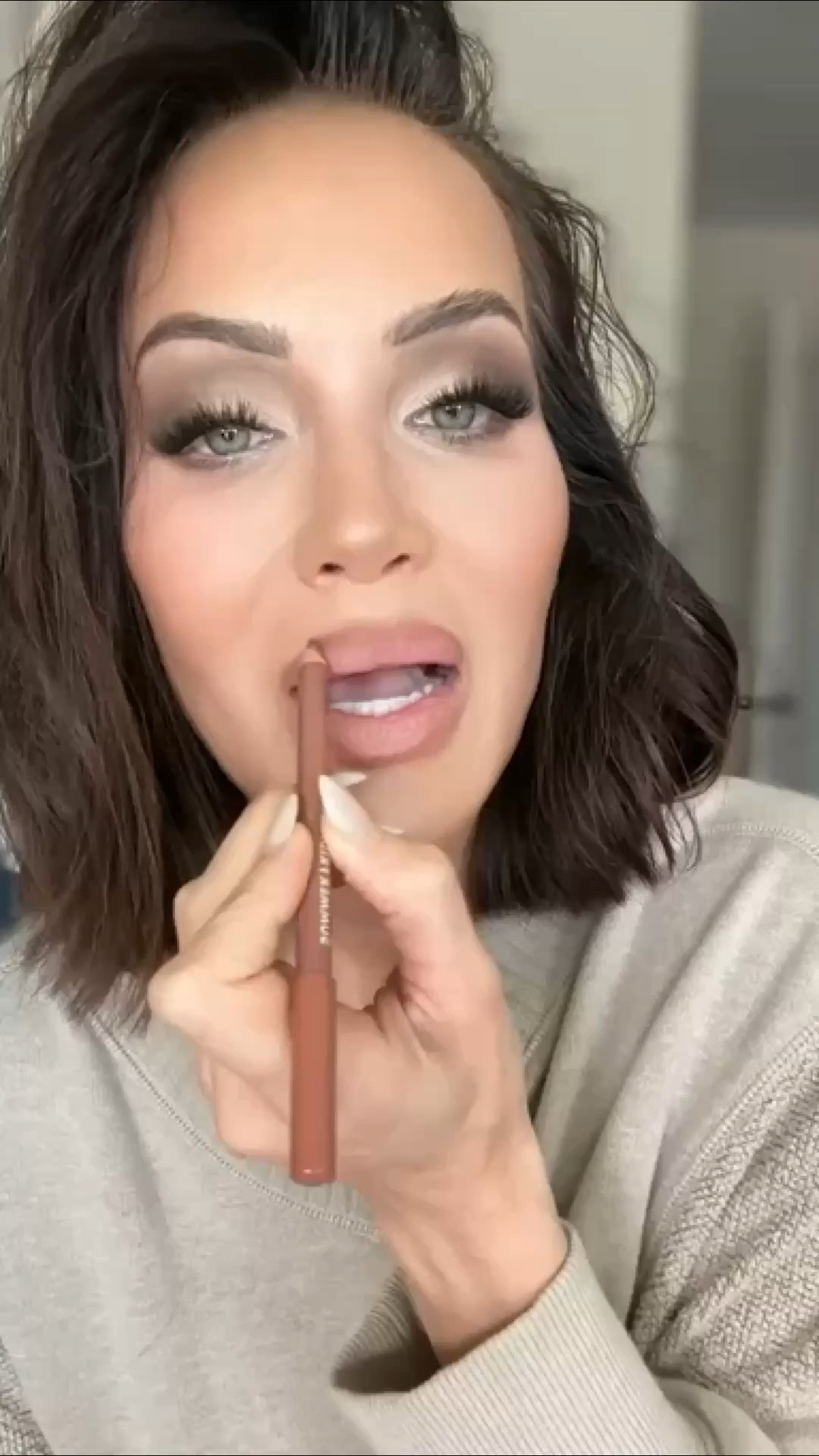 Lip of the day…. I know as a makeup artist I shouldn’t have favorites, but as a millennial, I absolutely do and this combo comes pretty close!  Used 2 liners, one as the fill in color, one to line then tapped on a satin lipstick in the center. Great staying power and will make any lips look fuller!
Liner in stretch
Liner in toffee
Lipstick in platinum 

#LTKootd #LTKOver40 #LTKBeauty