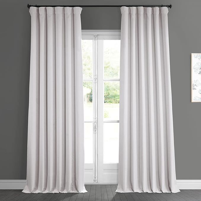 HPD Half Price Drapes BOCH-LN185-P Faux Linen Room Darkening Curtain (1 Panel), 50 X 108, Birch | Amazon (US)