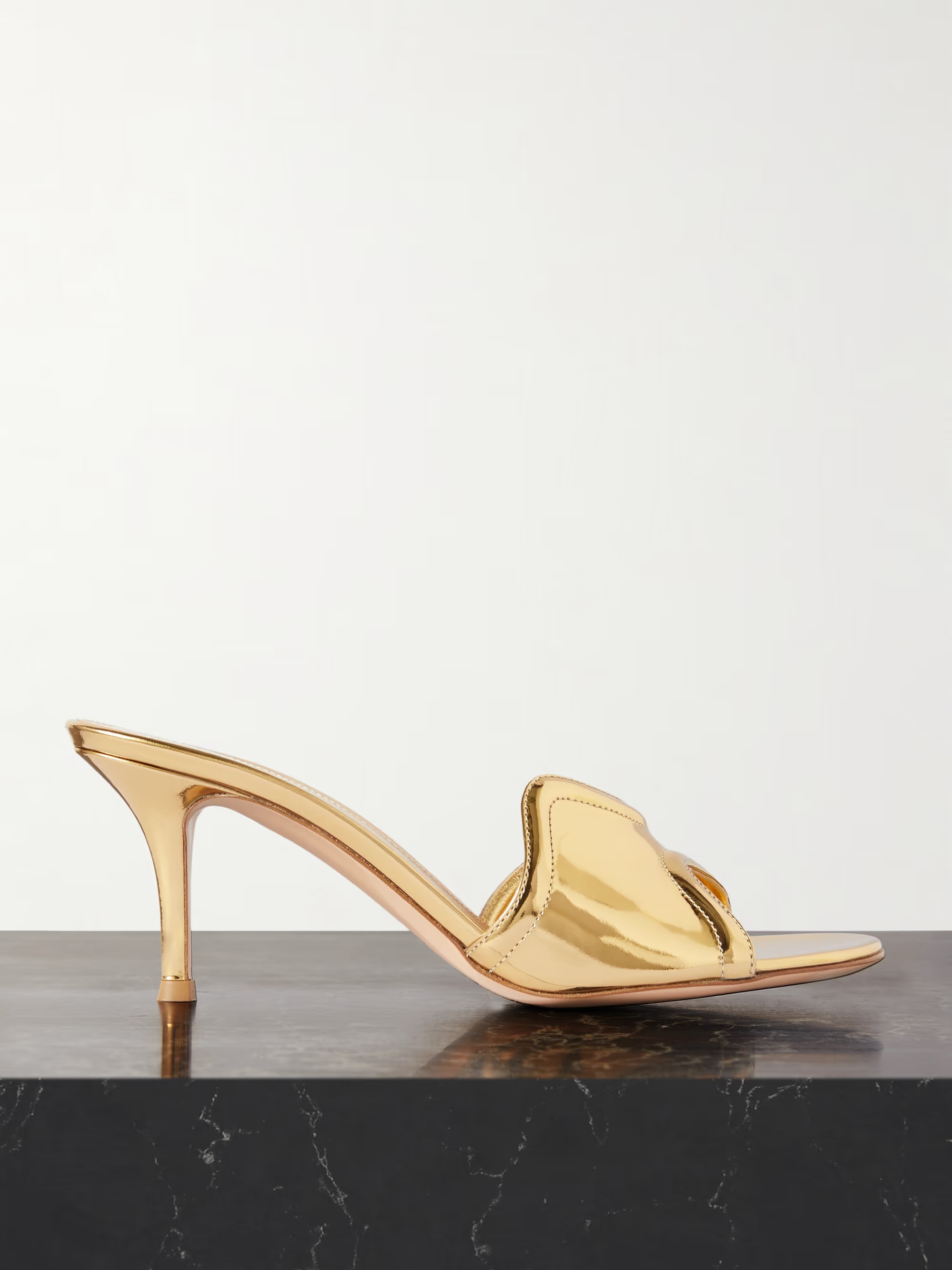 70 mirrored-leather mules | NET-A-PORTER (UK & EU)