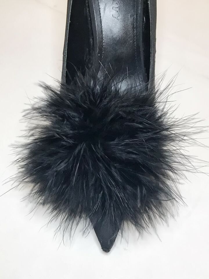 1pc Handmade Feather Circular Shoe Clip - Removable Accessory For Clothing, Shoes And Hats | SHEIN