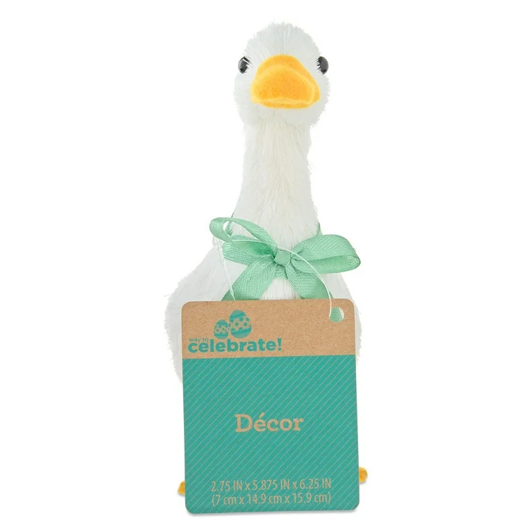Duck Tabletop Decoration, White and Green, 6.5", Easter by Way To Celebrate | Walmart (US)