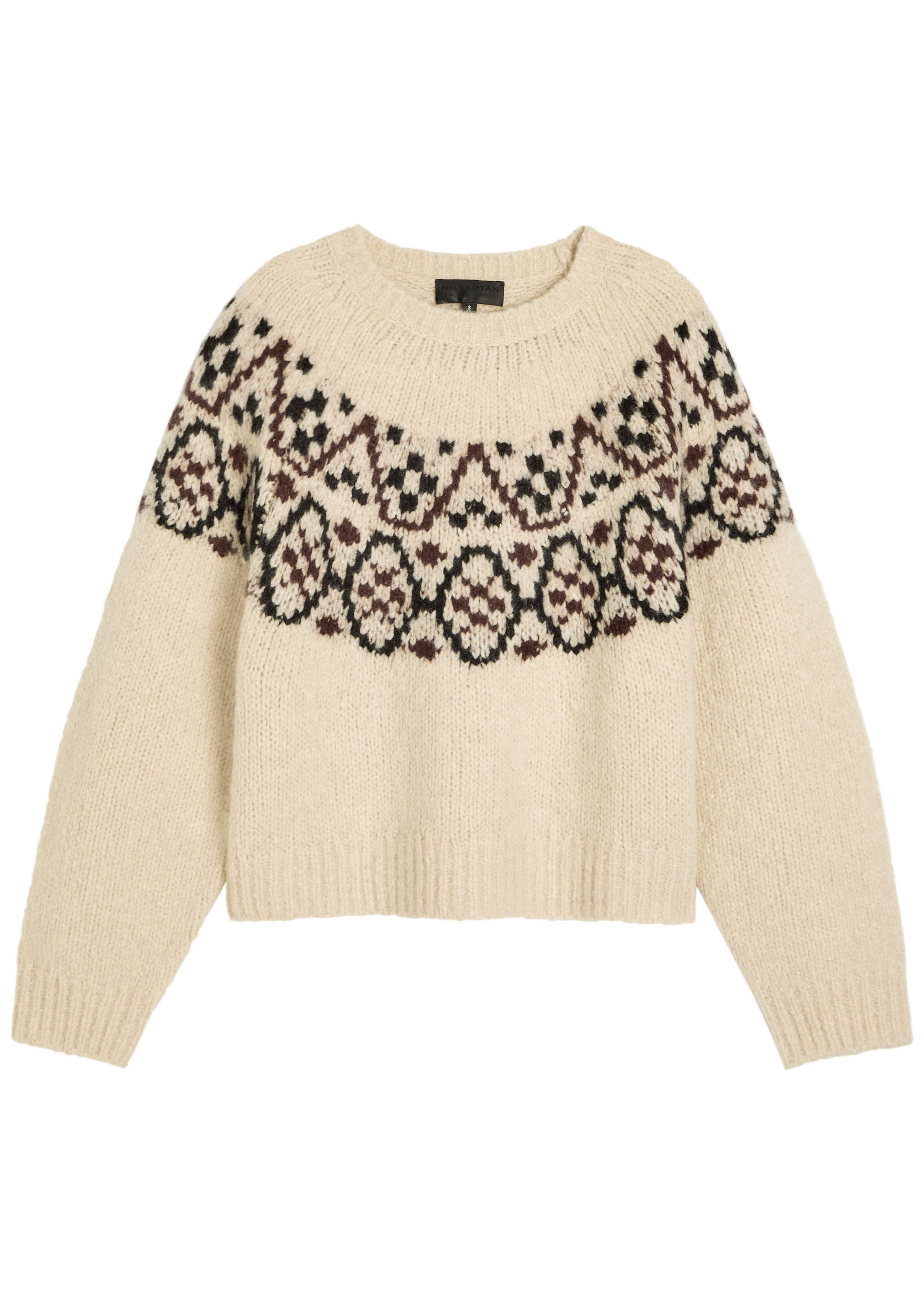 Chrissy patterned cashmere and silk-blend jumper | Harvey Nichols