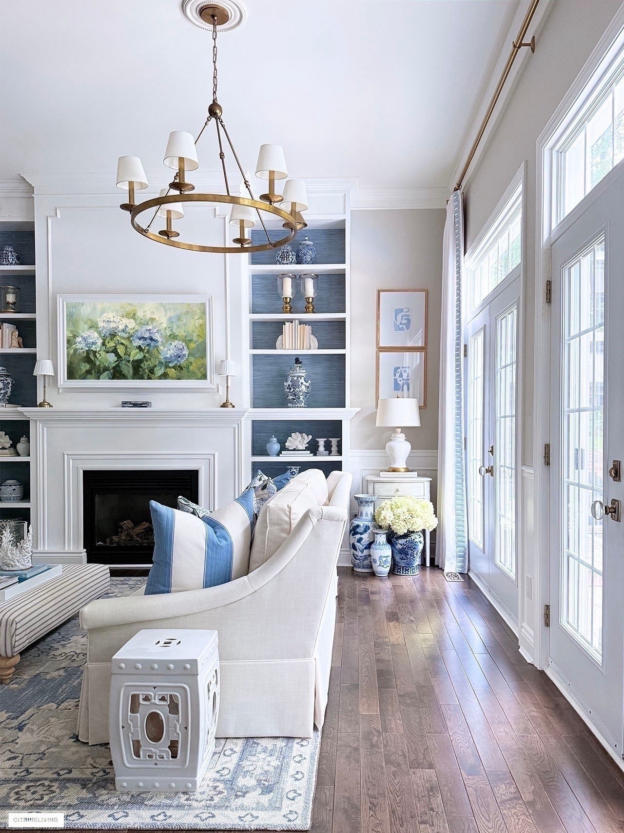 Summer living room in gorgeous blue and green! Just a few simple touches are all you need to transform your space!

#LTKSeasonal #LTKHome
