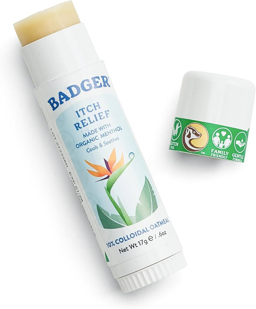 Badger Bug Bite Itch Relief Stick, Natural & Organic Anti Itch Cream for Bug Bites, Rashes & Pois... | Amazon (US)
