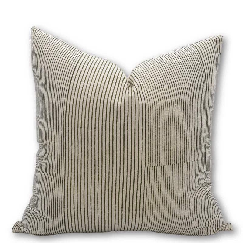 Fabdivine Handmade Laher Block Print Cotton Pillow Cover Bohemian Home Accent 24x24 Inch | Wayfair North America