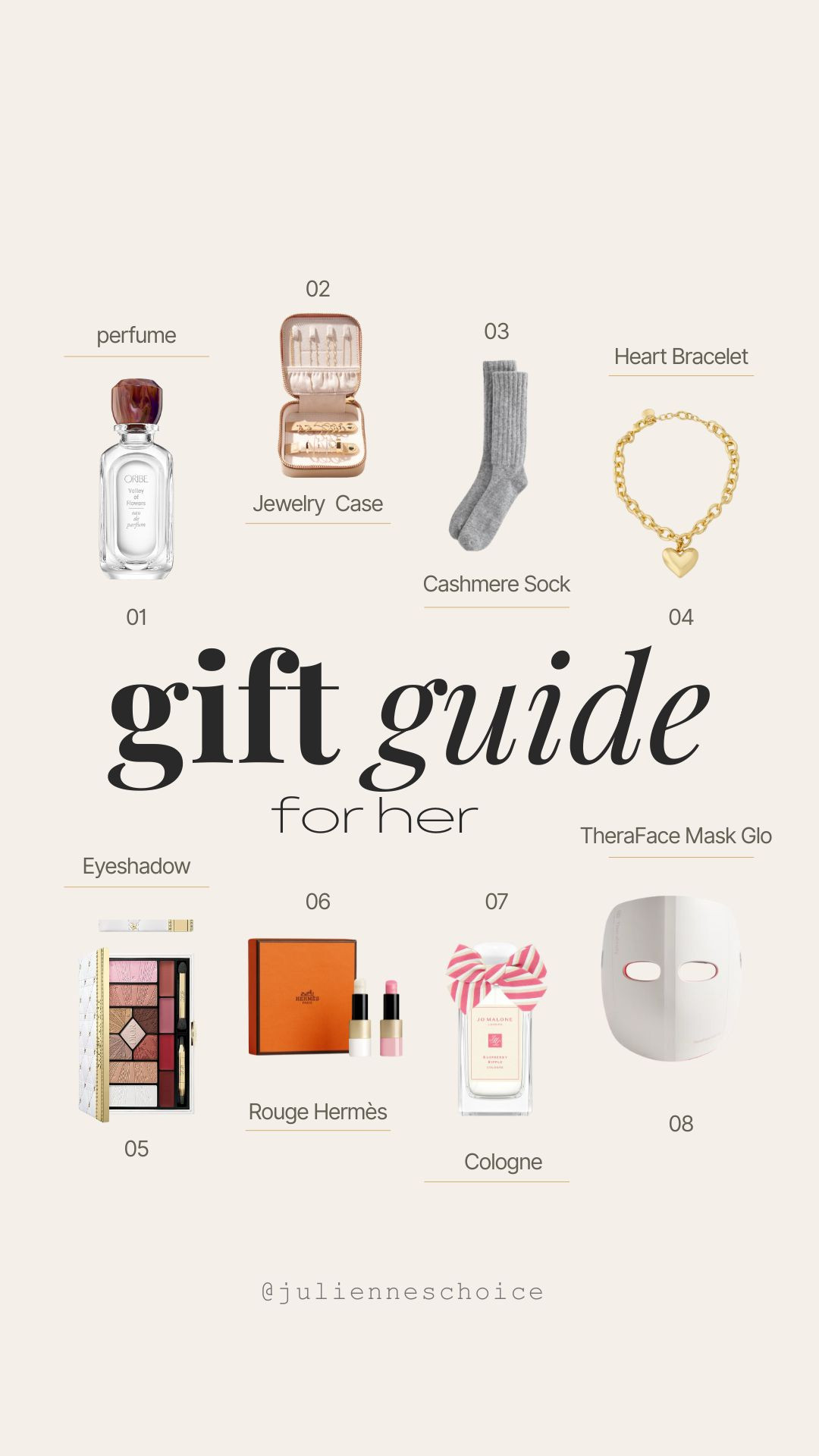 Gift ideas that say “you thought this through.”
💎 Jewelry, skincare, and cozy touches she’ll love ✨julienneschoice 

 #GiftGuide2025 #HolidayShopping #LTKHoliday 

 #LTKGiftGuide #LTKHoliday