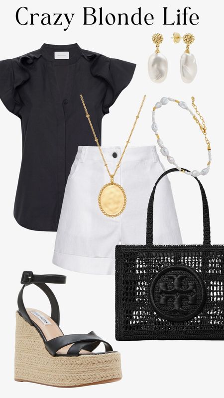 A black and white Brochu Walker summer! Check out this gorgeous hand crochet tote from Tory Burch get yours today before they sell out! 

#LTKStyleTip #LTKSeasonal