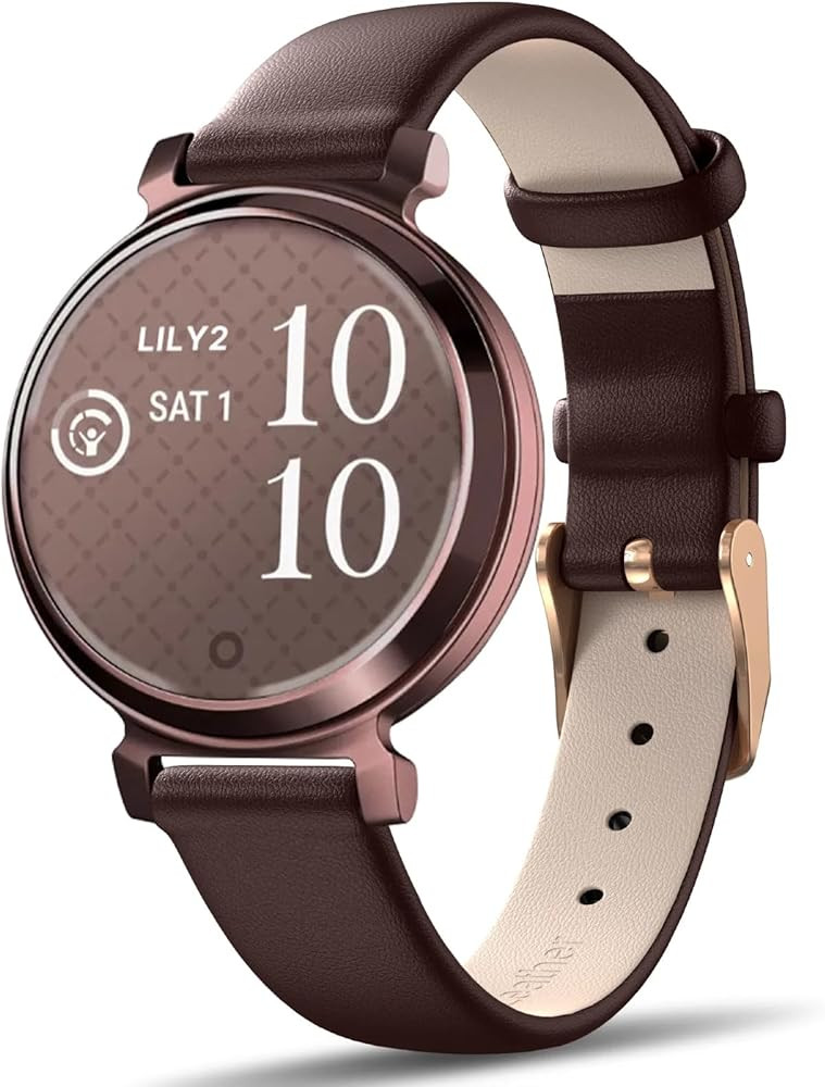 Quick Release Watch Band for Garmin Lily 2, Lily 2 Active/Classic, 14mm Leather Strap with Stainl... | Amazon (US)