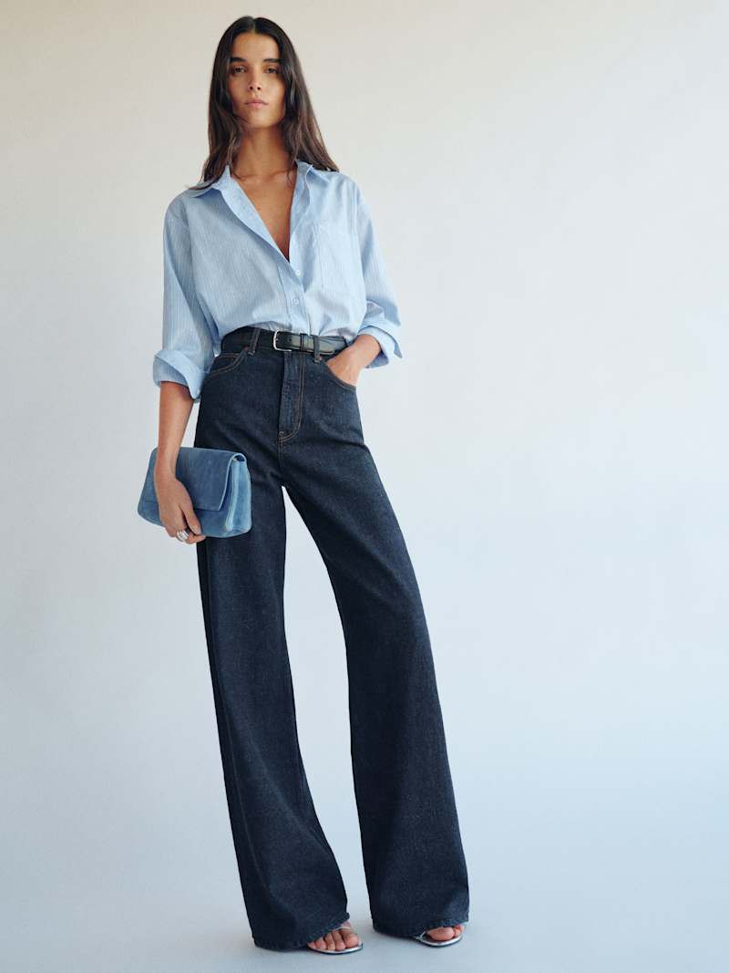 Cary High Rise Slouchy Wide Leg Jeans | Reformation (Global)