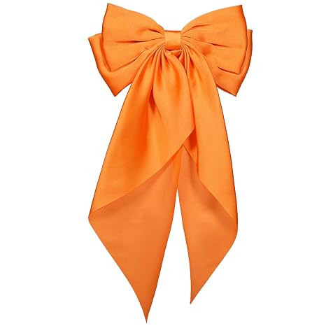 Large Hair Bow, Silky Satin Bowknot Hair Clip, Oversized Long Tail Hair Ribbon Barrette for Women... | Amazon (US)