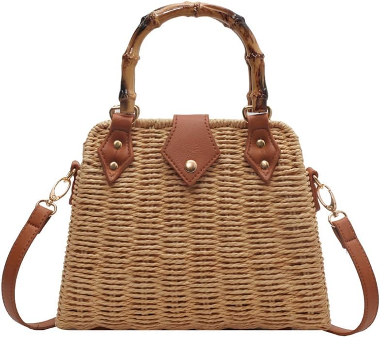 Summer Straw Bags for Women Straw Tote Bag Hand Woven Rattan Purse Beach Bag Hobo Bag 2024 | Amazon (US)