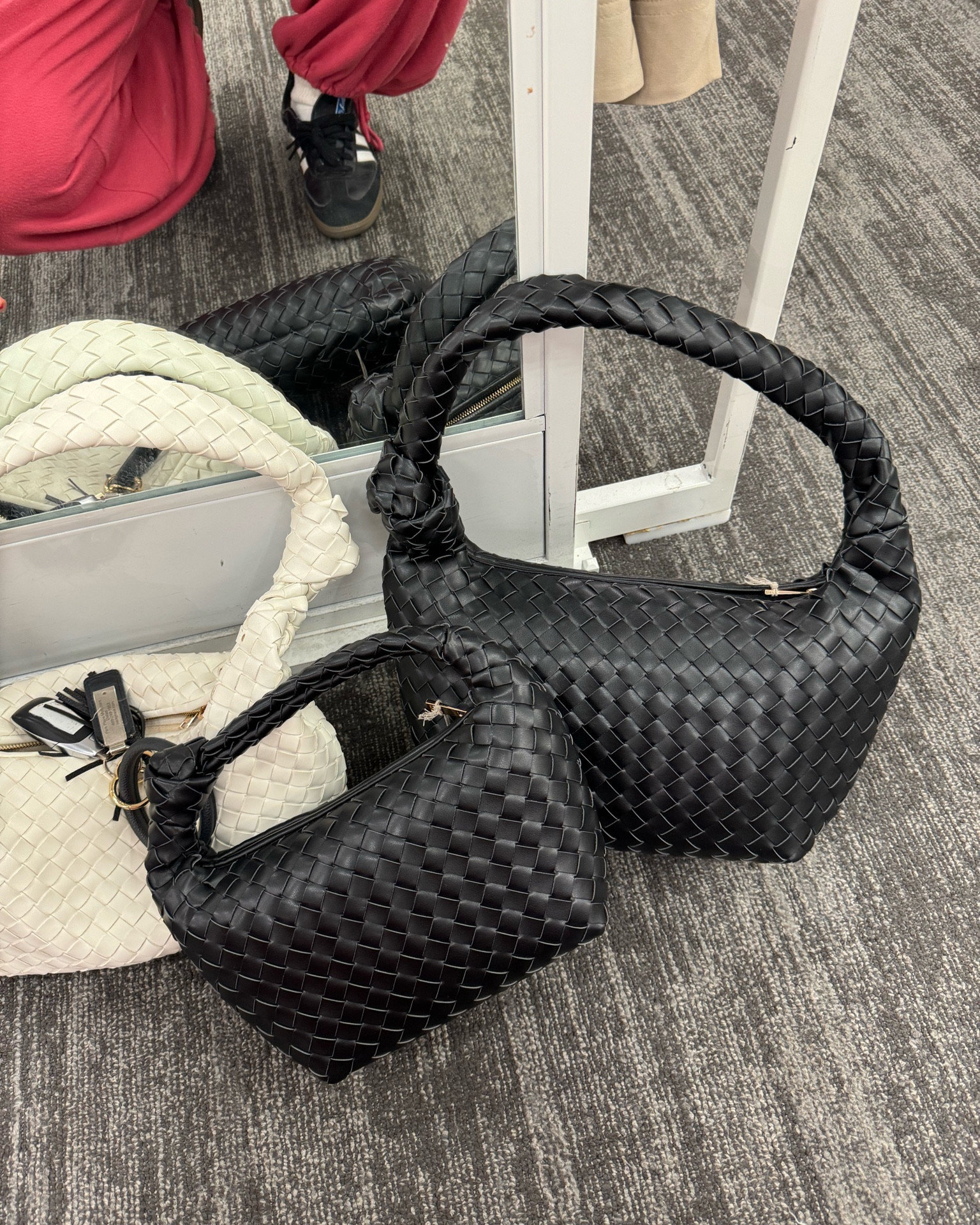 Viral Target Bag! designer dupe 🤍 Sell out risk!! I bought the black in both sizes! Buy directly through this link 🖤 perfect transition accessory from summer to fall! The cutest purse!