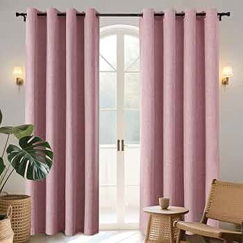 Joydeco Blackout Curtains 95 Inches Long 2 Panels Burg, Room Darkening Curtains for Bedroom, 100%... | Amazon (US)