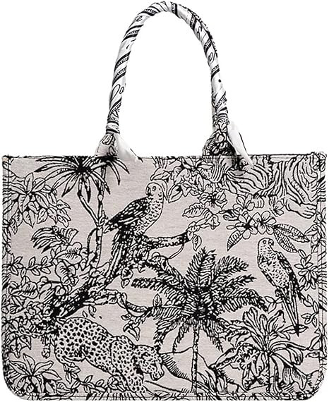 MANMU TOTE temperament Large -capacity messenger bag Tongcot Bags canvas Fashionable knitted hand... | Amazon (US)