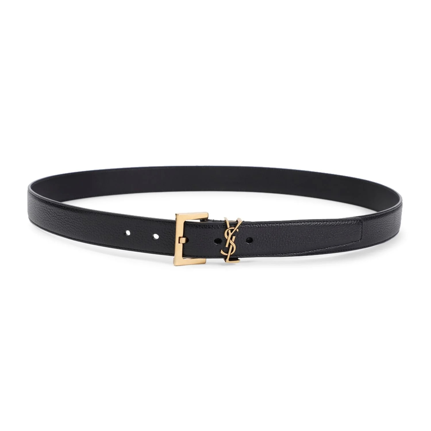Saint Laurent Men's Ysl Belt in Black | Size 100 | 634440AAC8A | LOZURI