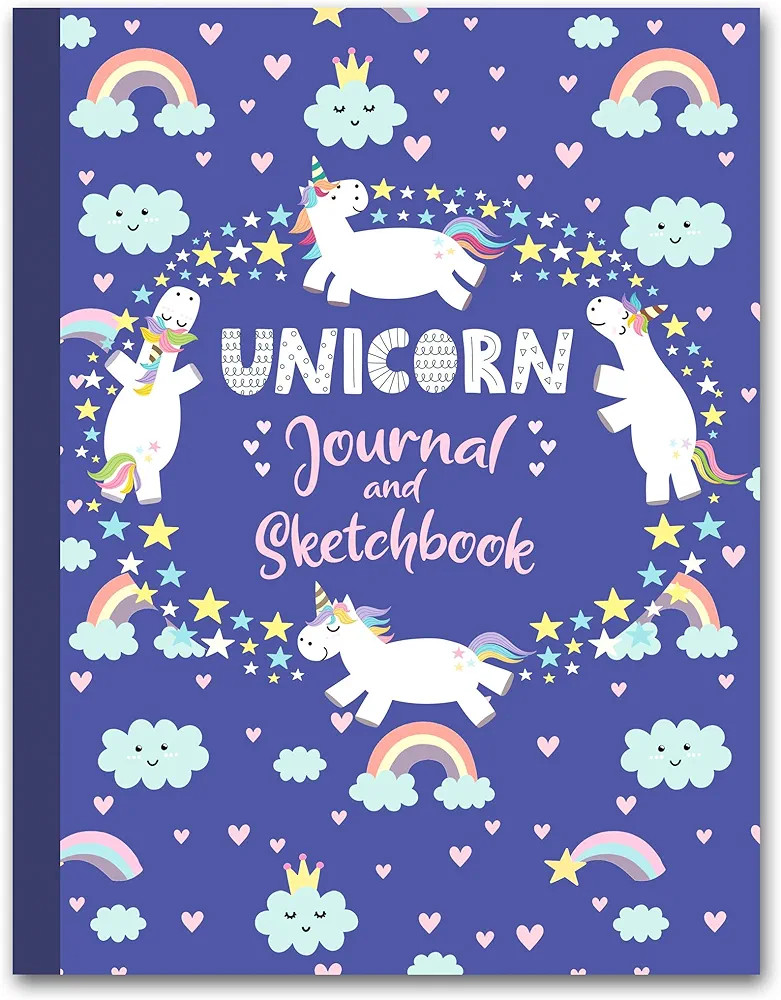 Unicorn Journal and Sketchbook: Journal and Notebook for Girls - Composition Size (7.5"x9.75") Wi... | Amazon (US)