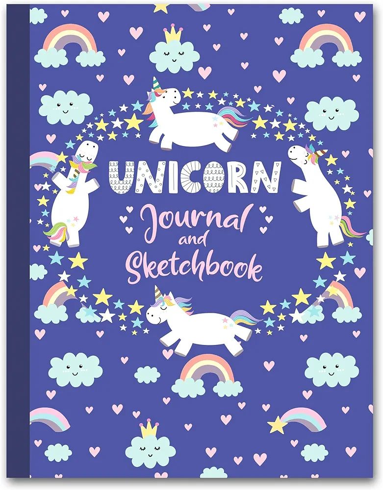 Unicorn Journal and Sketchbook: Journal and Notebook for Girls - Composition Size (7.5"x9.75") Wi... | Amazon (US)