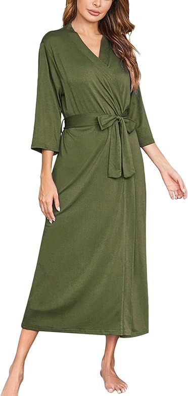 Ekouaer Womens Robes, Lightweight Robe Soft Sleepwear Ladies Loungewear Dressing Gown Long Bathro... | Amazon (US)