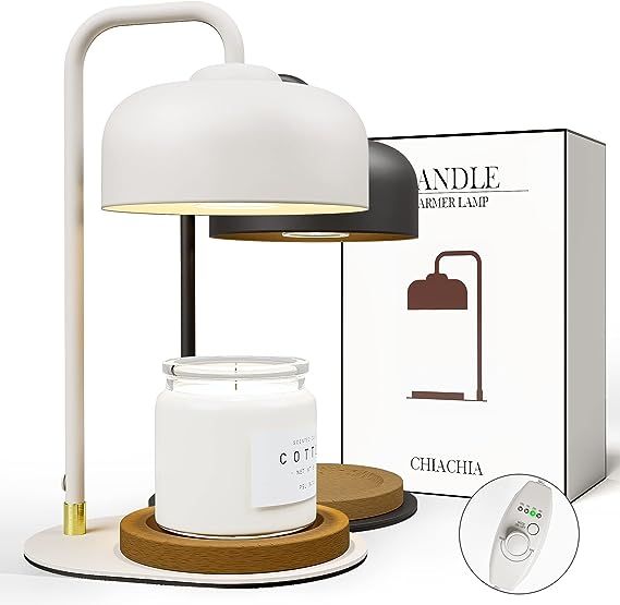 CHIACHIA Candle Warmer Lamp with Timer, Compatible with Jar Candles, Dimmable Candle Lamp, Metal ... | Amazon (US)